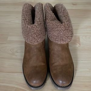 Olivia Miller Roll Over Fur Boots